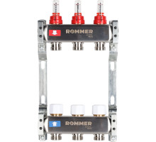 ROMMER RMS-1200-000003 ROMMER Коллектор из нержавеющей стали с расходомерами 3 вых.