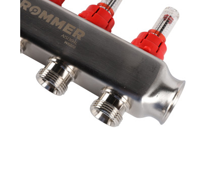 ROMMER RMS-1200-000004 ROMMER Коллектор из нержавеющей стали с расходомерами 4 вых.