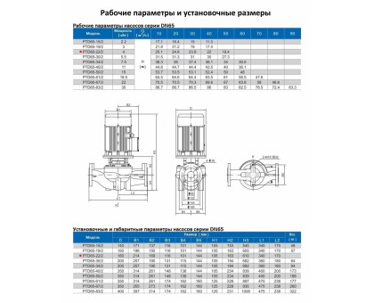 Циркуляционный насос In-Line PURITY PTD 65-22/2