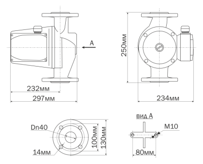 Циркуляционный насос Aquario AC 8-8-40F